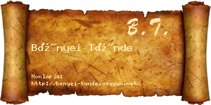 Bényei Tünde névjegykártya