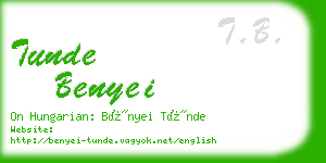 tunde benyei business card